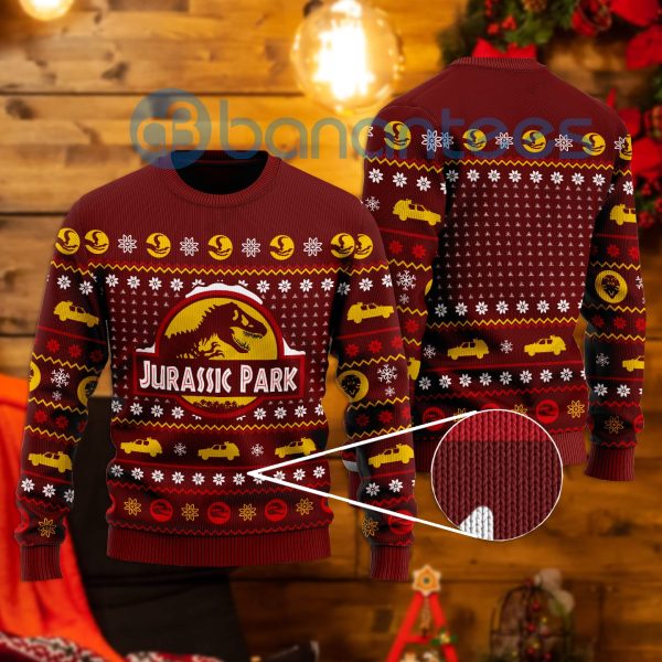 Jurassic Park All Over Printed Ugly Christmas Sweater Product Photo