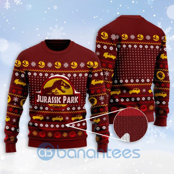 Jurassic Park All Over Printed Ugly Christmas Sweater Product Photo