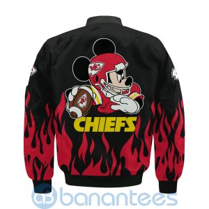 Kansas City Chiefs Football Team Logo Disney Mickey Custom Name Bomber Jacket Product Photo