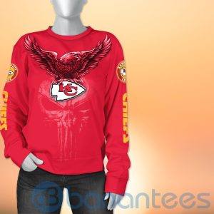Kansas City Chiefs NFL Logo Eagle Skull 3D All Over Printed Shirt Product Photo