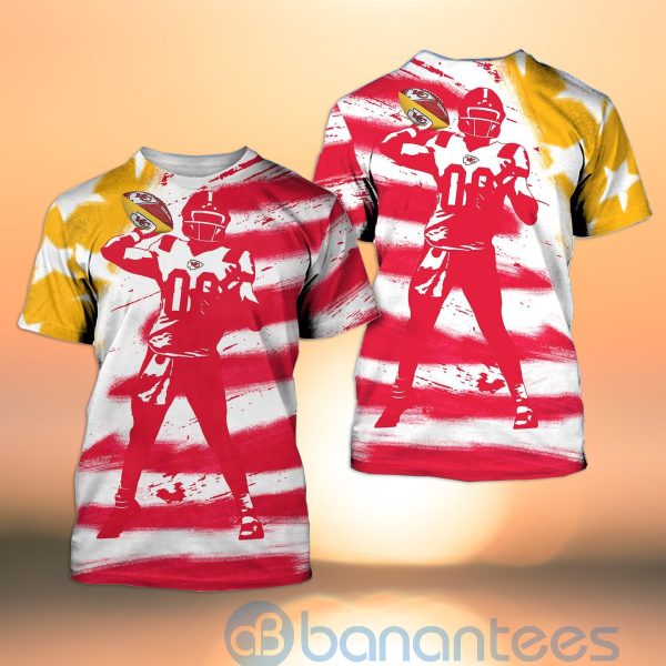 Kansas City Chiefs NFL Team Water Color 3D All Over Printed Shirt Product Photo