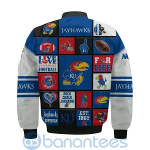 Kansas Jayhawks Custom Name Bomber Jacket Product Photo