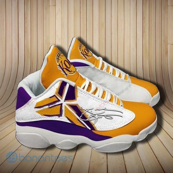 Kobe Bryant Signature Yellow And White Air Jordan 13 Sneakers Product Photo