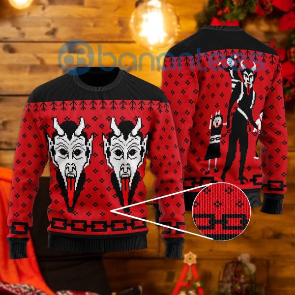 Krampus The Christmas Deil Halloween All Over Printed Ugly Christmas Sweater Product Photo