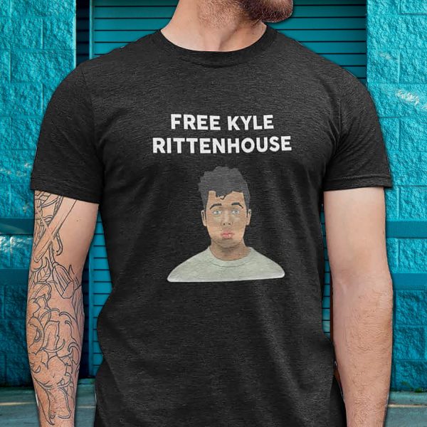 Kyle Rittenhouse Graphic Design Black T Shirt Product Photo