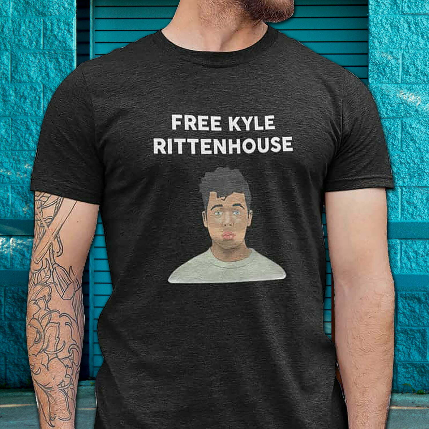 Kyle Rittenhouse Graphic Design Black T-Shirt