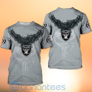 Las Vegas Raiders NFL Logo Eagle Skull 3D All Over Printed Shirt Product Photo