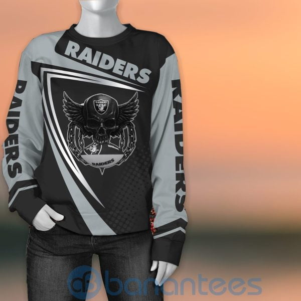 Las Vegas Raiders NFL Skull American Football Sporty Design 3D All Over Printed Shirt Product Photo