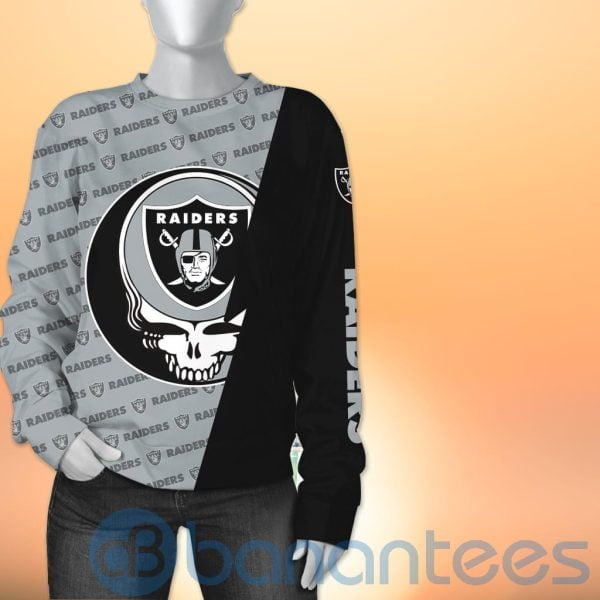 Las Vegas Raiders NFL Team Logo Grateful Dead Design 3D All Over Printed Shirt Product Photo