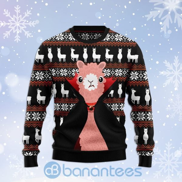 Llama Halloween For Ugly Christmas 3D Sweater Product Photo