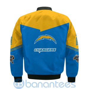 Los Angeles Chargers American Football Team Logo Custom Name Bomber Jacket Product Photo