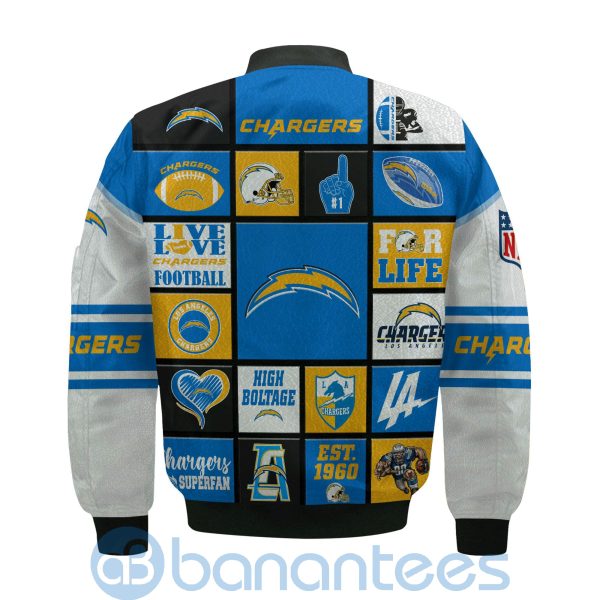 Los Angeles Chargers Custom Name Bomber Jacket Product Photo