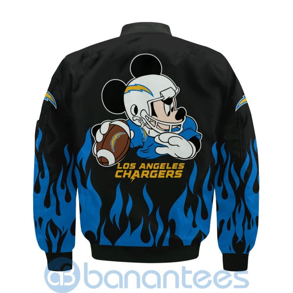Los Angeles Chargers Football Team Logo Disney Mickey Custom Name Bomber Jacket Product Photo