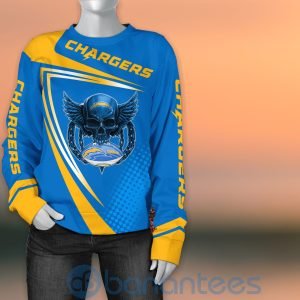 Los Angeles Chargers NFL Skull American Football Sporty Design 3D All Over Printed Shirt Product Photo