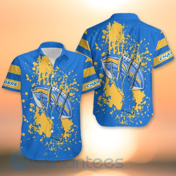 Los Angeles Chargers Skull Hand NFL Football Team Logo Ball 3D All Over Printed Shirt Product Photo