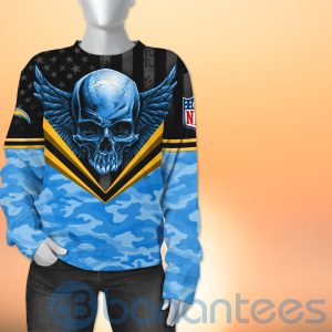 Los Angeles Chargers Skull Wings 3D All Over Printed Shirt Product Photo