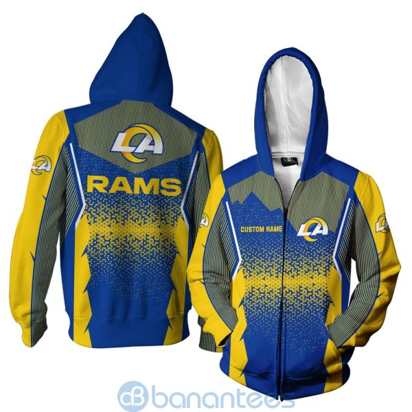 Los Angeles Rams NFL Football Team Custom Name 3D All Over Printed Shirt For Fans Product Photo