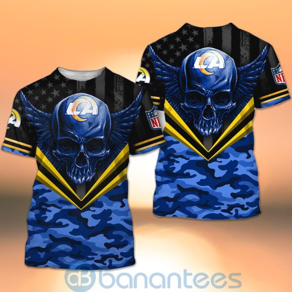 Los Angeles Rams Skull Wings 3D All Over Printed Shirt Product Photo
