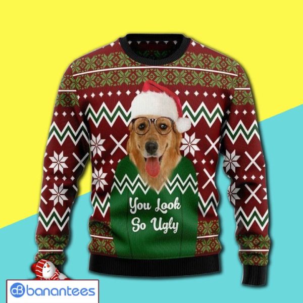 Lovely Labrador Dog Wear You Look So Ugly Christmas Ugly Christmas Sweater Product Photo