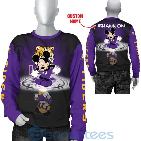 LSU Tigers Disney Mickey Mouse In Water Custom Name 3D All Over Printed Shirt Product Photo