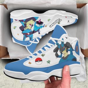 Lucario Custom Pokemon Anime Air Jordan 13 | AJD 13 Sneaker - Men's Air Jordan 13 - White