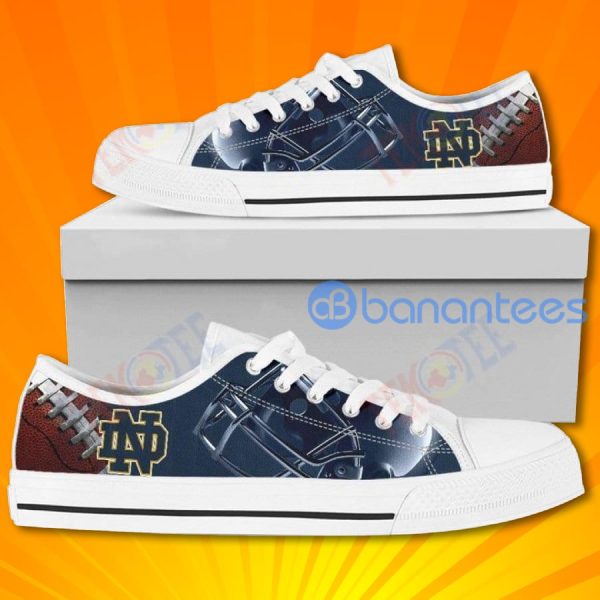 Mens Womens Artistic Scratch Of Notre Dame Fighting Irish Lovely Design Low Top Canvas Shoes Product Photo
