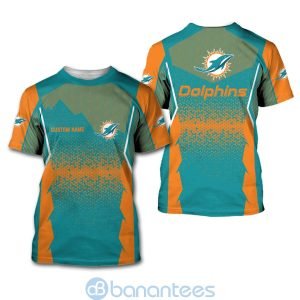 Miami Dolphins NFL Football Team Custom Name 3D All Over Printed Shirt For Fans Product Photo
