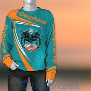 Miami Dolphins NFL Skull American Football Sporty Design 3D All Over Printed Shirt Product Photo