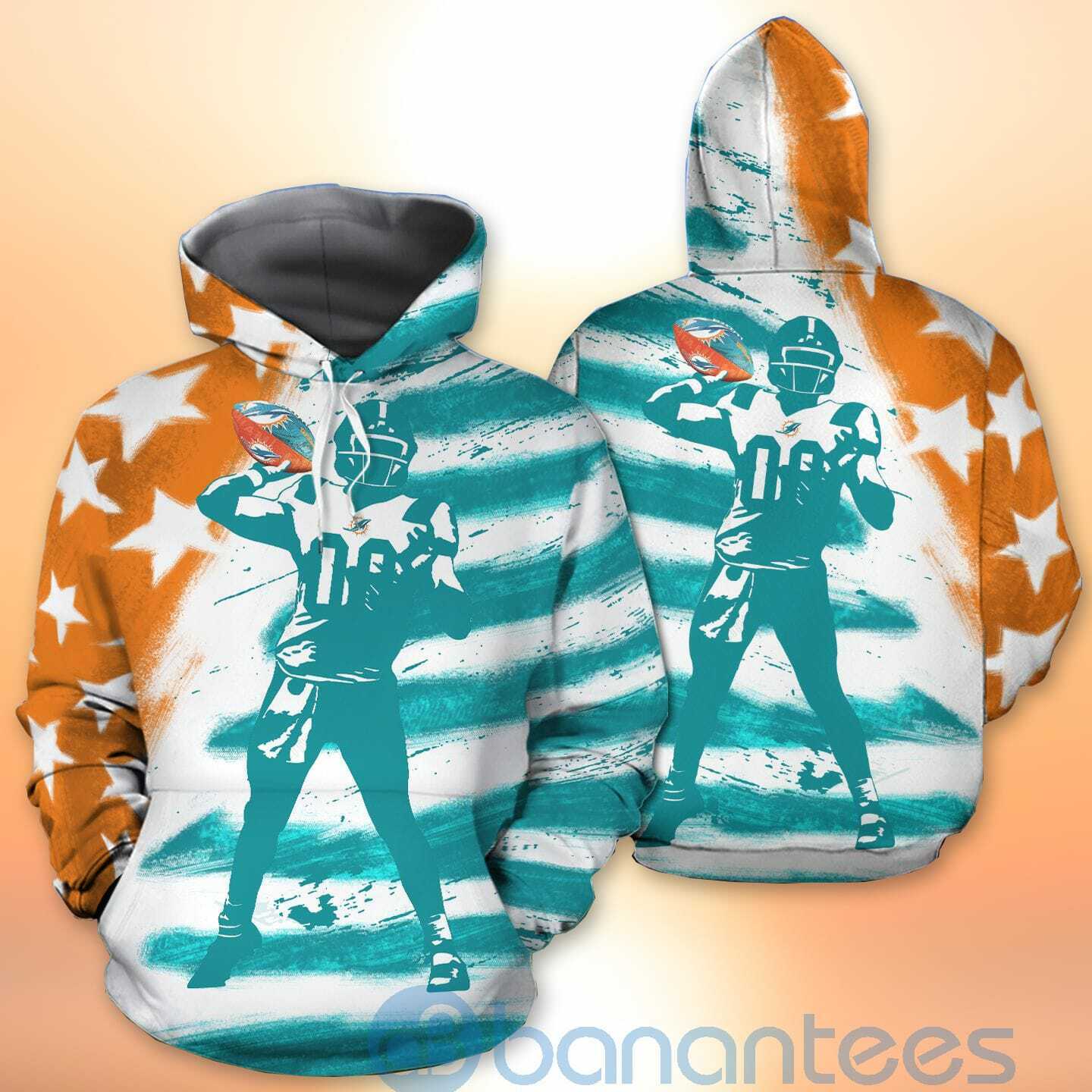 Miami Dolphins NFL Team Water Color 3D All Over Printed Shirt