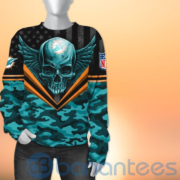 Miami Dolphins Skull Wings 3D All Over Printed Shirt Product Photo