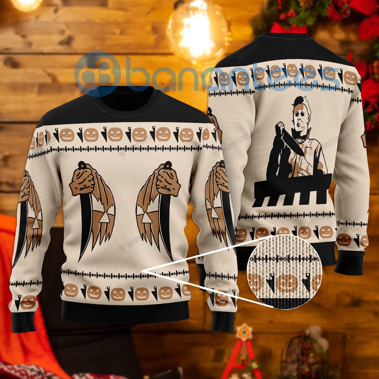 Michael Myers Halloween All Over Printed Ugly Christmas Sweater