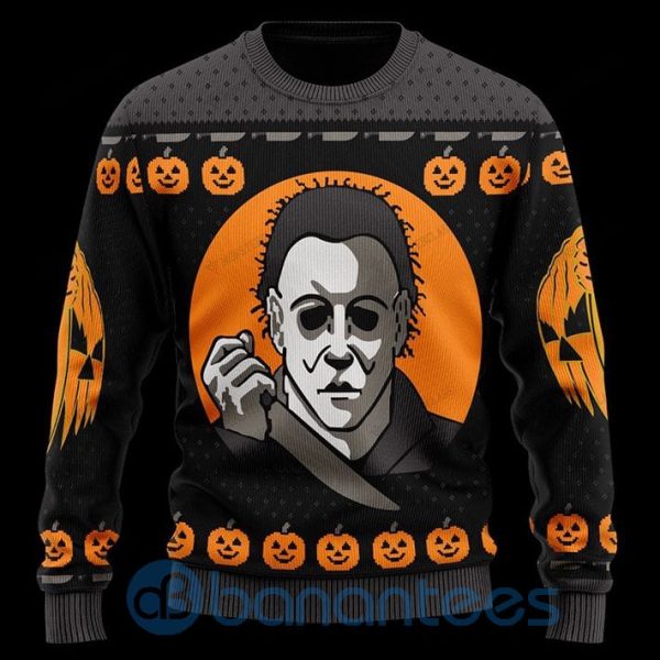 Michael Myers Halloween For Ugly Christmas 3D Sweater Product Photo