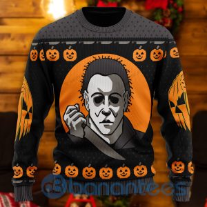 Michael Myers Halloween Halloween All Over Printed Ugly Christmas Sweater Product Photo