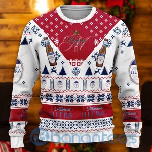 Michelob Ultra Beer All Over Printed Ugly Christmas Sweater Product Photo