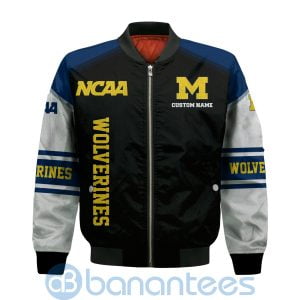 Michigan Wolverines Custom Name Bomber Jacket Product Photo