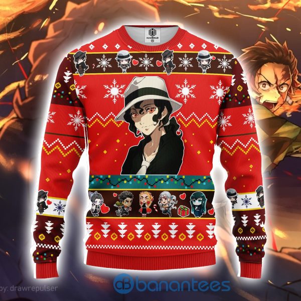 Muzan Kibutsuji Christmas Demon Slayer Anime Ugly Christmas Sweater Product Photo