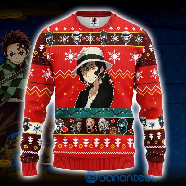 Muzan Kibutsuji Christmas Demon Slayer Anime Ugly Christmas Sweater All Over Printed Shirt Product Photo