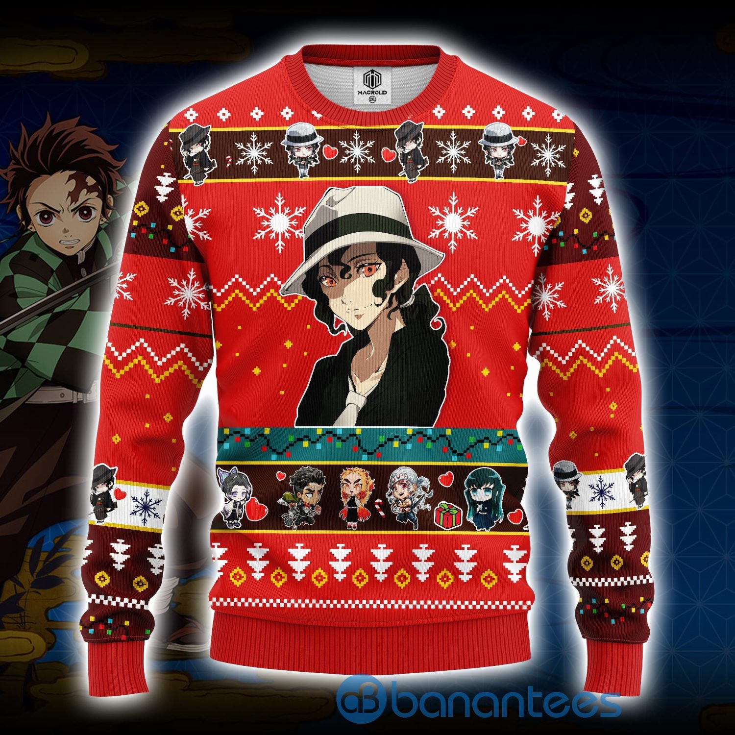 Muzan Kibutsuji Christmas Demon Slayer Anime Ugly Christmas Sweater All Over Printed Shirt