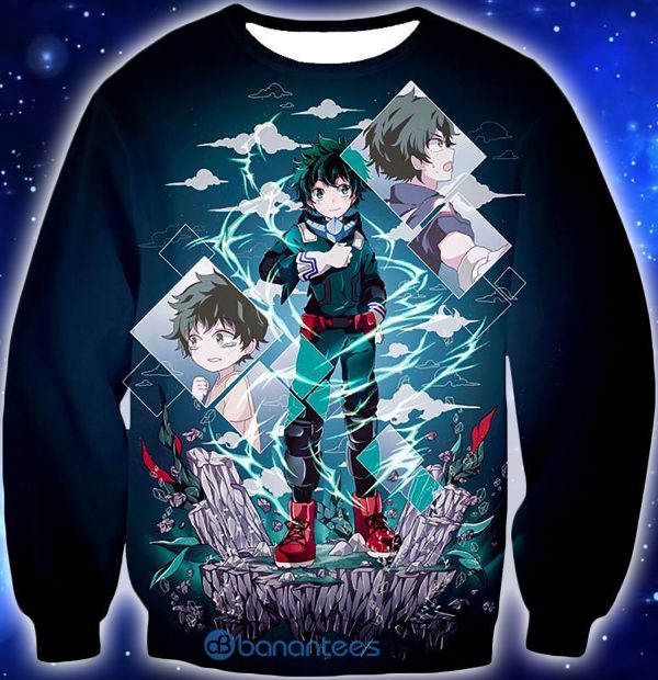 My Hero Academia Chasing The Dreams Of Hero Izuki Midoriya All Over Printed 3D Shirt - 3D Sweatshirt - Black