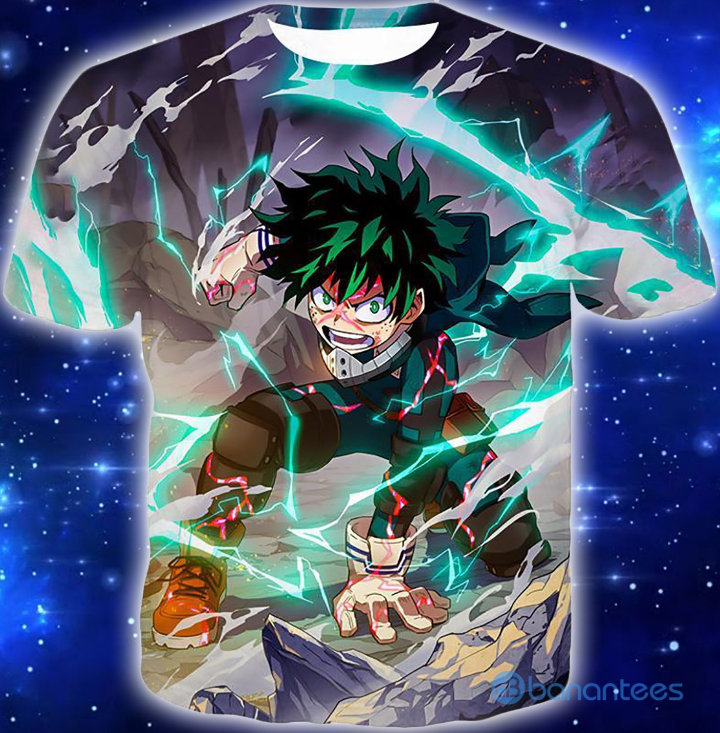 My Hero Academia Chasing The Dreams Of Hero Izuki Midoriya Otakuform Anime 3D Shirt - 3D T-Shirt - Black