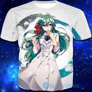 My Hero Academia Cute Blue Haired Anime Girl Super White All Over Printed 3D Shirt - 3D T-Shirt - White