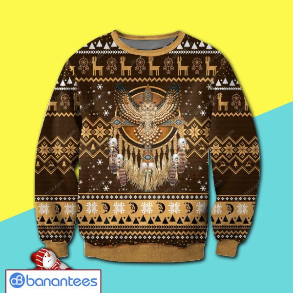 Native American Christmas Pattern Merry Christmas All Over Print Ugly Sweater Product Photo