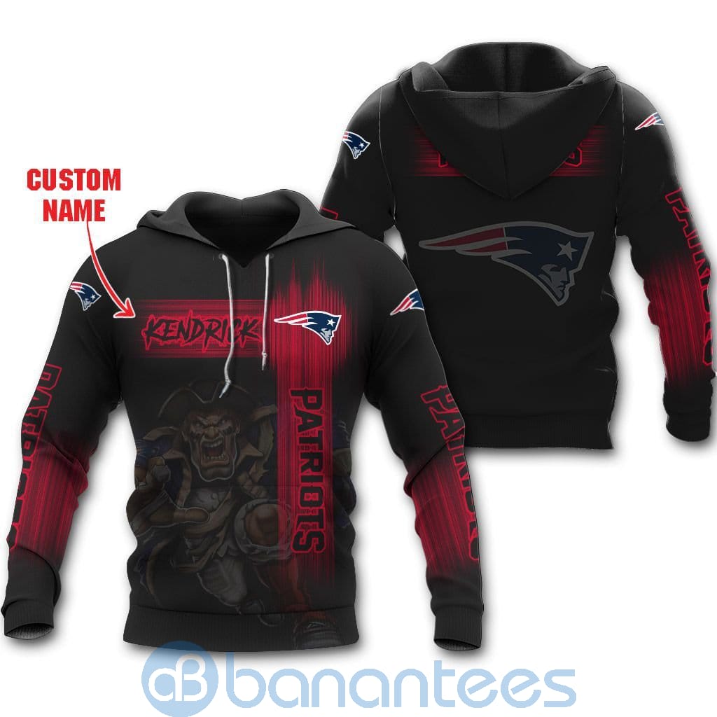New England Patriots Mascot Custom Name 3D All Over Printed Shirt