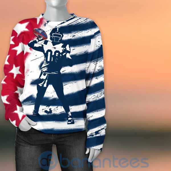 New England Patriots NFL Team Water Color 3D All Over Printed Shirt Product Photo