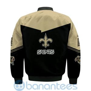 New Orleans Saints American Football Team Logo Custom Name Bomber Jacket Product Photo