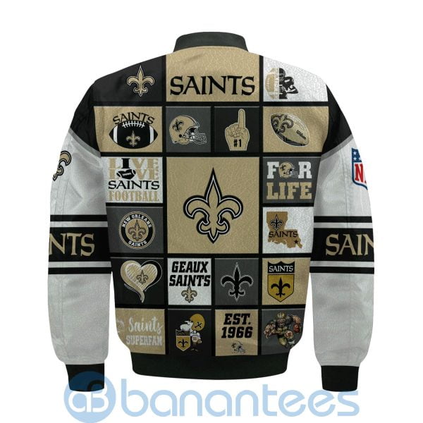 New Orleans Saints Custom Name Bomber Jacket Product Photo