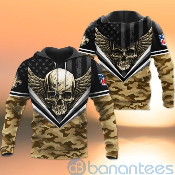 New Orleans Saints Skull Wings 3D All Over Printed Shirt Product Photo