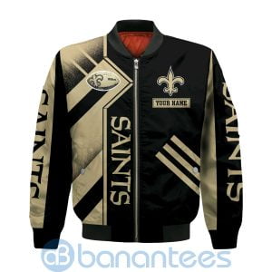 New Orleans Saints Super Bowl Champions Custom Name Number Bomber Jacket Product Photo