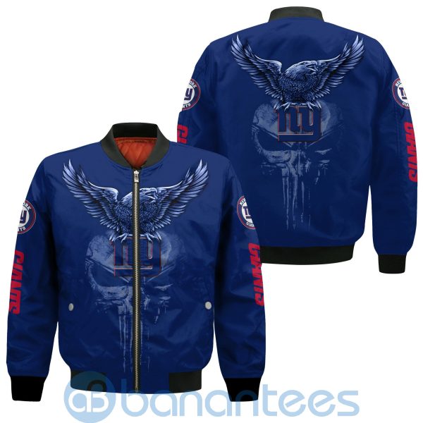 New York Giants Logo Eagle Skull Bomber Jacket Product Photo