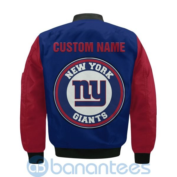 New York Giants Make Me Happy American Football Team Logo Custom Name Bomber Jacket Product Photo